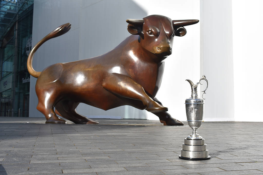 The Claret Jug outside Birmingham's Bullring